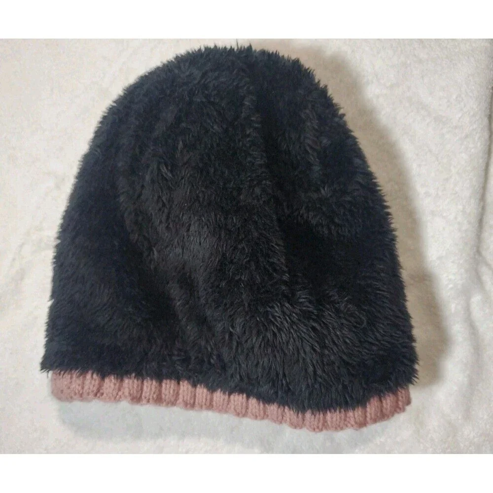 Canada Weather Gear Pink Knit Beanie‎ Faux Fur Lined